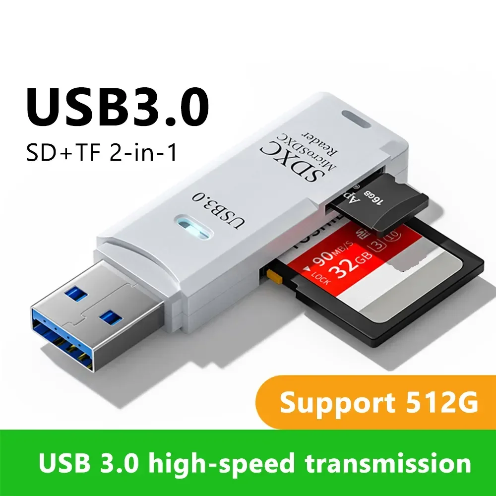 ̴  Ƽ ī , USB 3.0 ũ SD TF ī ޸ ÷ ̺ , 2 in 1